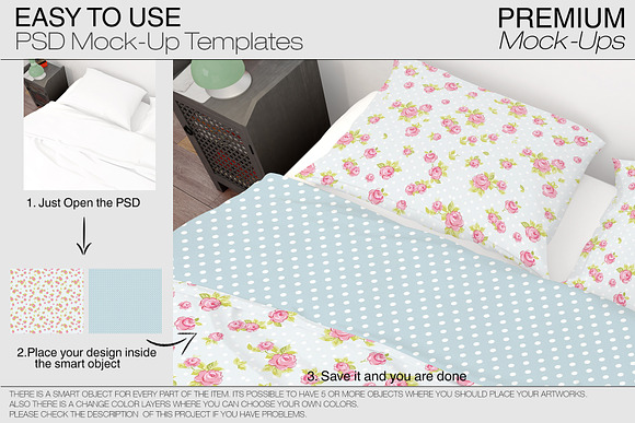 Bedding Set in Product Mockups - product preview 5
