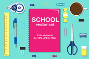 School vector set
