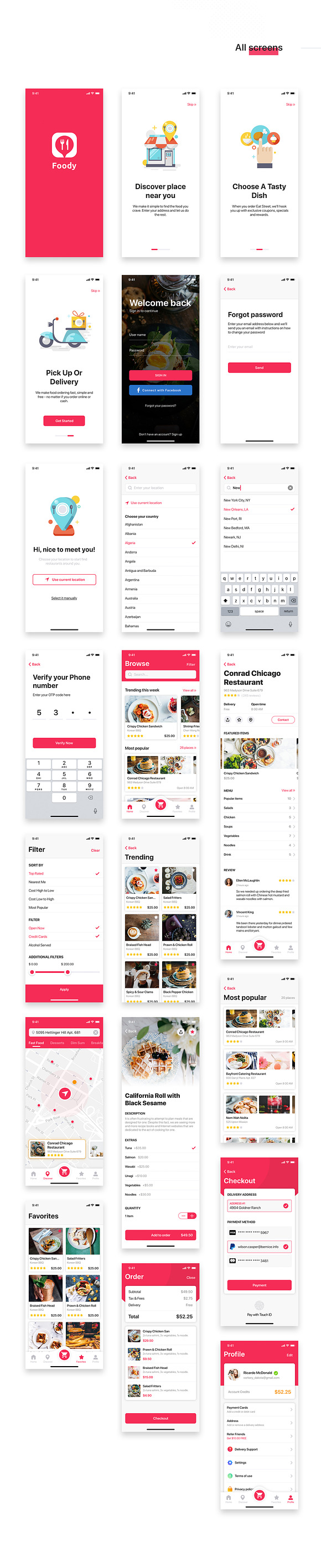 Foody - Food App UI Kit in App Templates - product preview 2