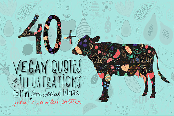 SocialMedia Illustrated Vegan Quotes