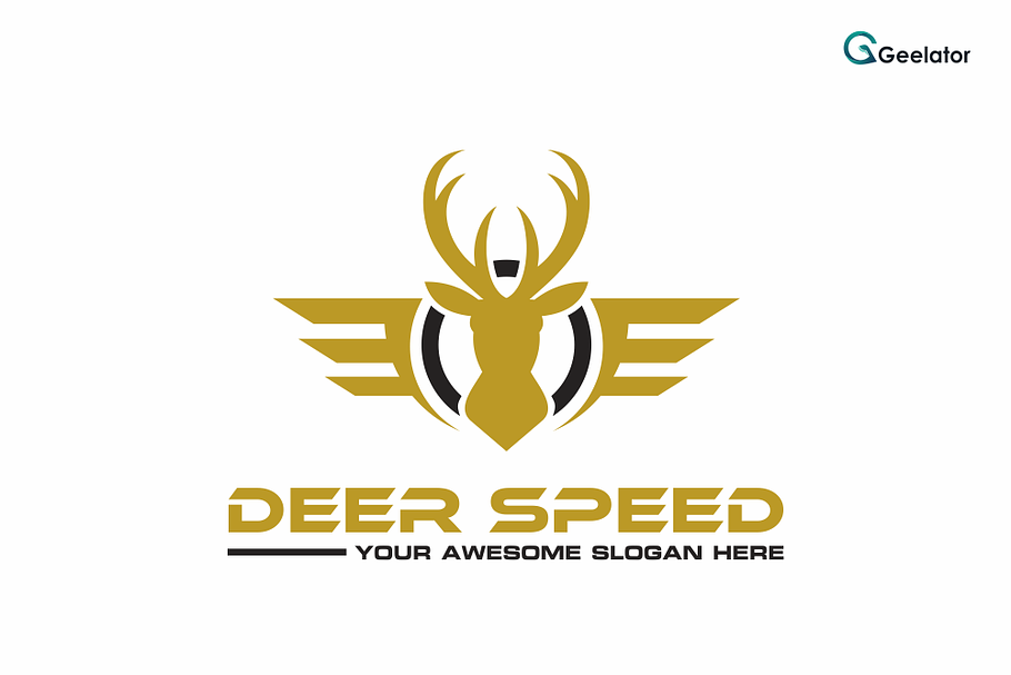 Deer Speed Logo Template