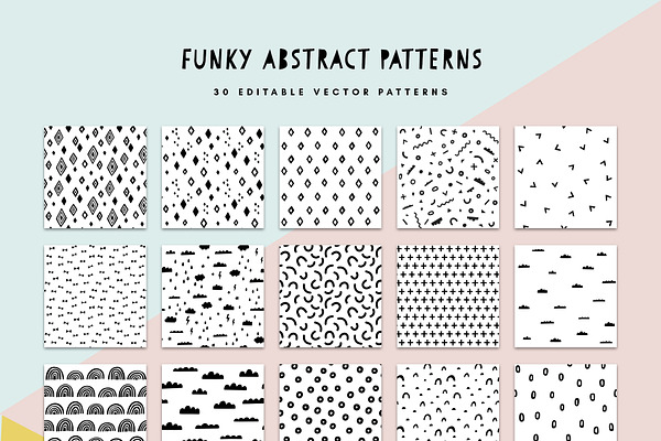 30 Trendy Abstract Seamless Patterns