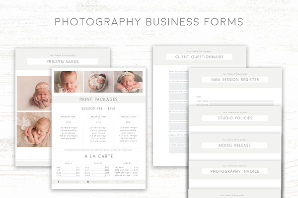 Photography Business Form Templates