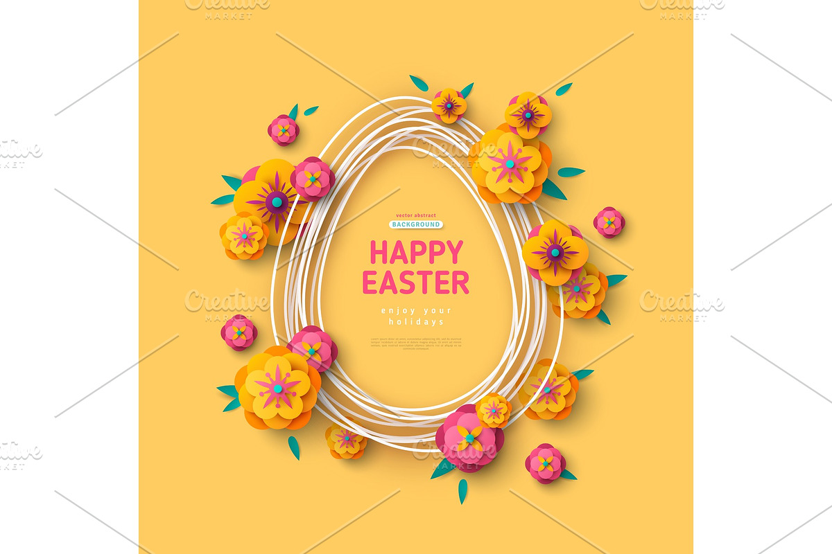 Egg shape frame in Illustrations - product preview 8