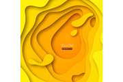 Yellow paper cut background