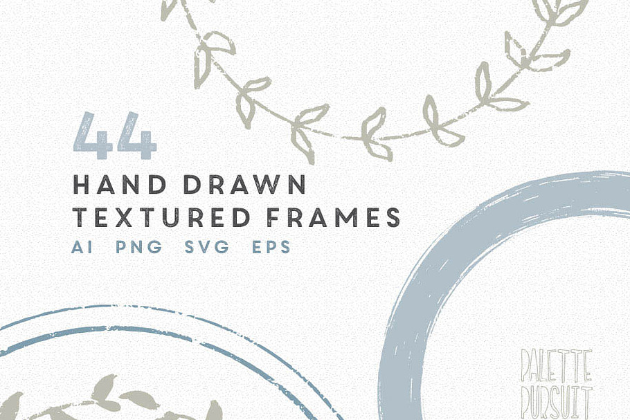 Elegant hand drawn circle frames