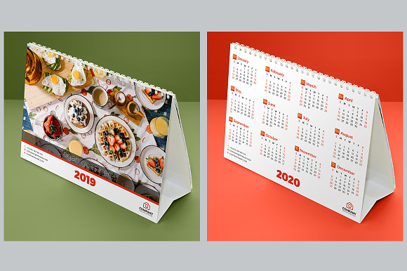Desk Calendar 2019 (DC009-19) in Stationery Templates - product preview 7