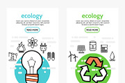 Ecology and energy vertical banners