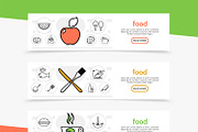Food and cooking horizontal banners