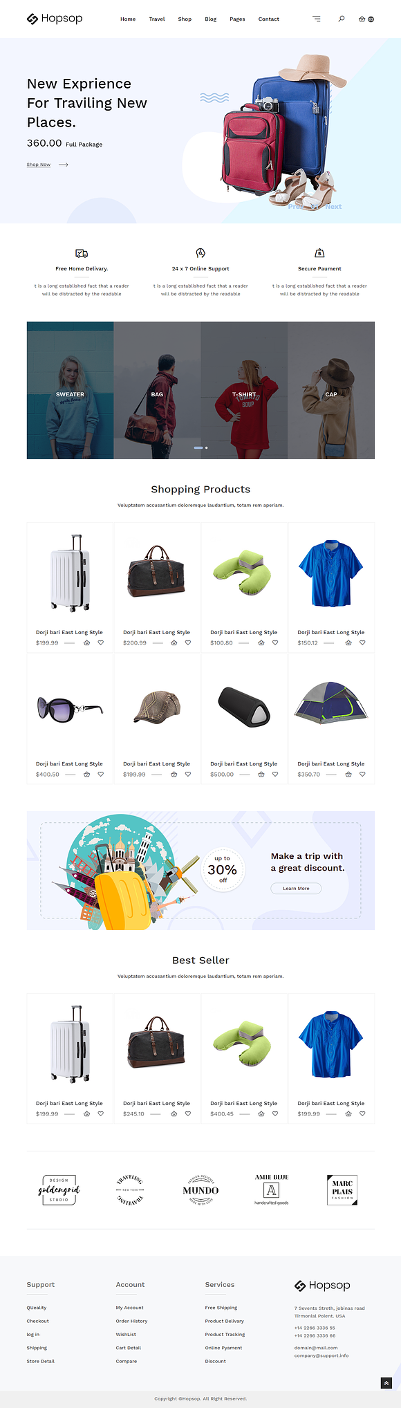 Hopsop - Travel Accessories Template in Bootstrap Themes - product preview 1