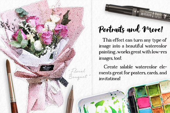 Watercolor Portrait Effect PRO in Photoshop Plugins - product preview 1