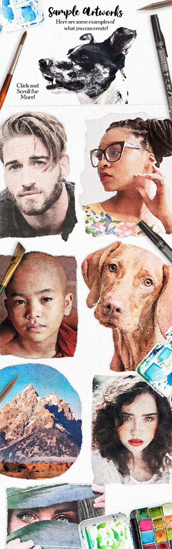Watercolor Portrait Effect PRO in Photoshop Plugins - product preview 2