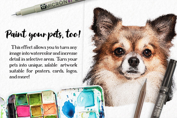 Watercolor Portrait Effect PRO in Photoshop Plugins - product preview 4