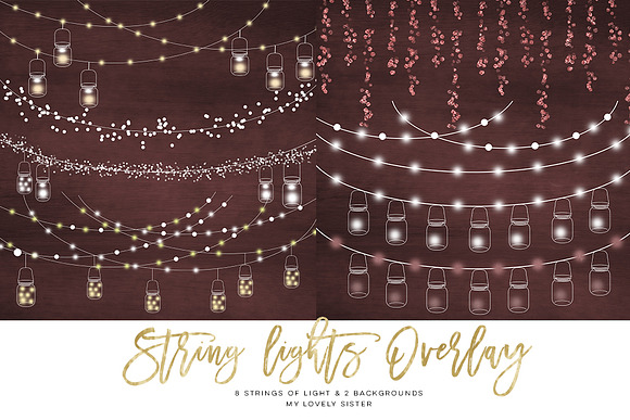 String Lights Clipart in Illustrations - product preview 3