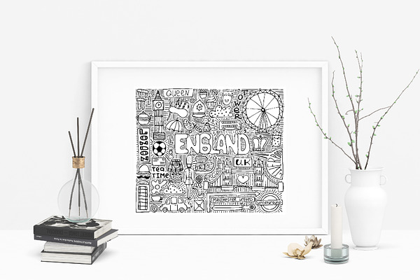 England in doodles