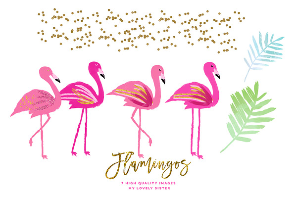 Pink Flamingo clipart