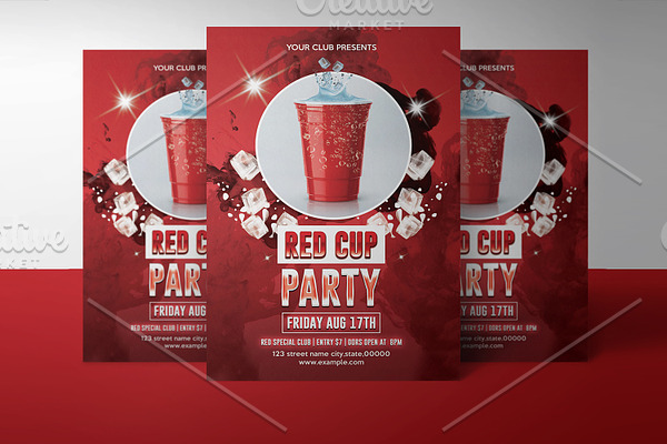 Red Cup Party Flyer V840