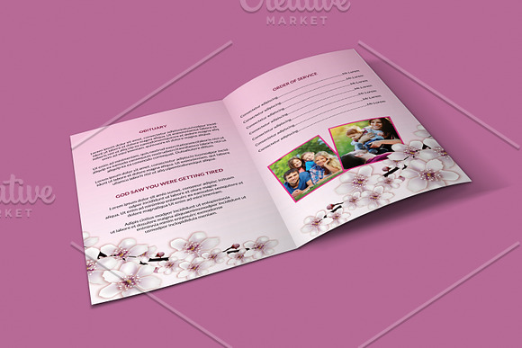 Funeral Program Template - V813 in Brochure Templates - product preview 2