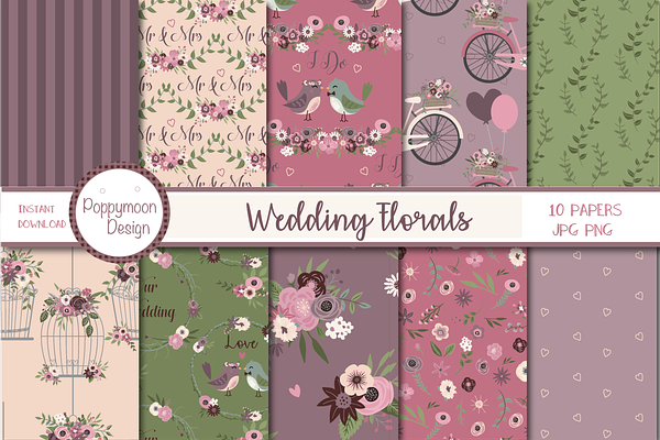 Wedding floral papers