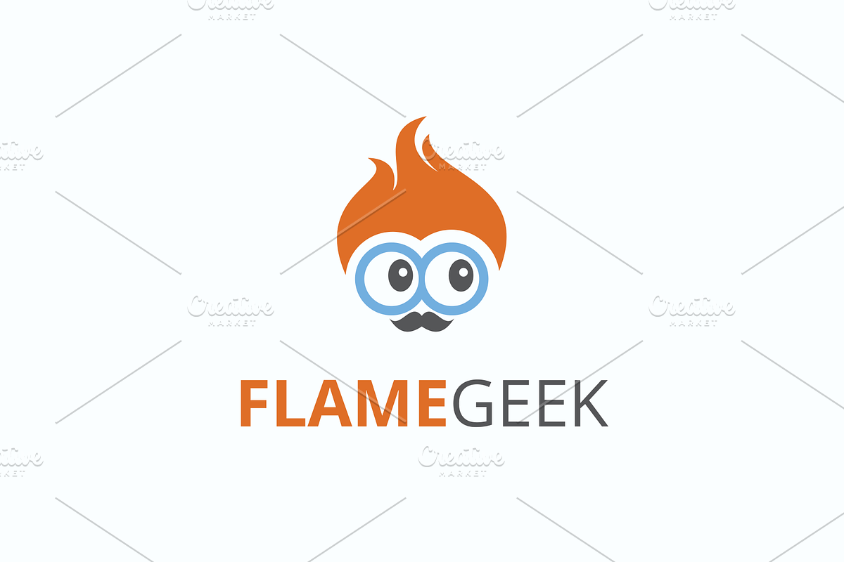 Flame Geek Logo in Logo Templates - product preview 8