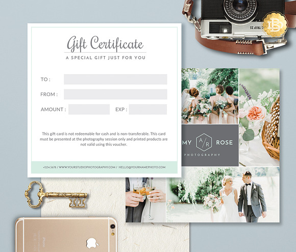 Gift Certificate Template GC001 in Stationery Templates - product preview 1
