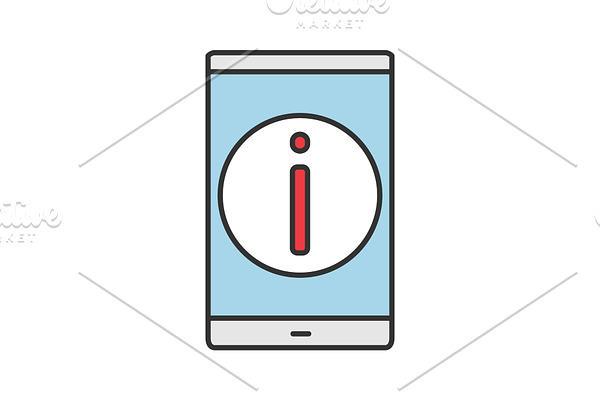 Smartphone information color icon