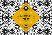 8 Geometric cards+patterns