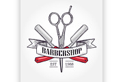 Color barbershop logo