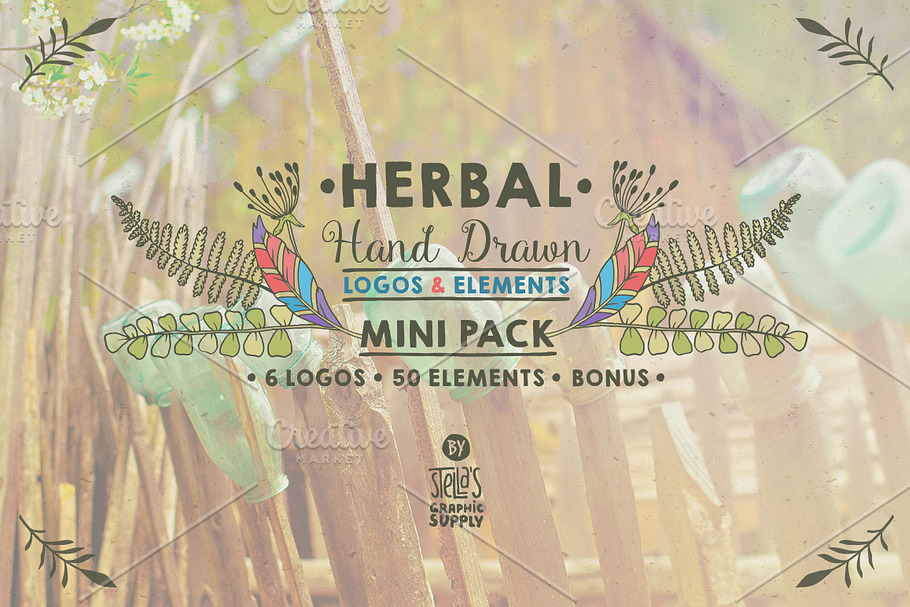 Herbal Mini Pack, Logos & Elements