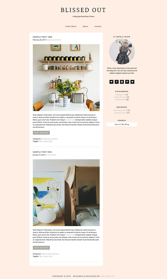 Blissed Out / WordPress Theme in WordPress Blog Themes - product preview 1