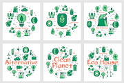 Green Eco concept icons