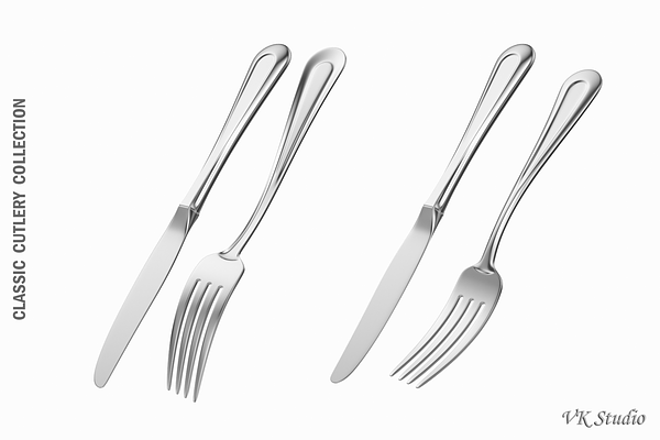 Classic Table Dinner Knife and Fork