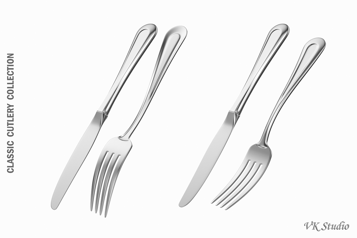 Classic Table Dinner Knife and Fork in Appliances - product preview 8