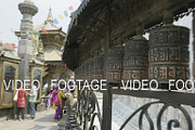 Prayer wheels at Swayambhunath