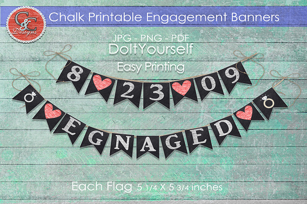 Chalk Look Engagement Banners