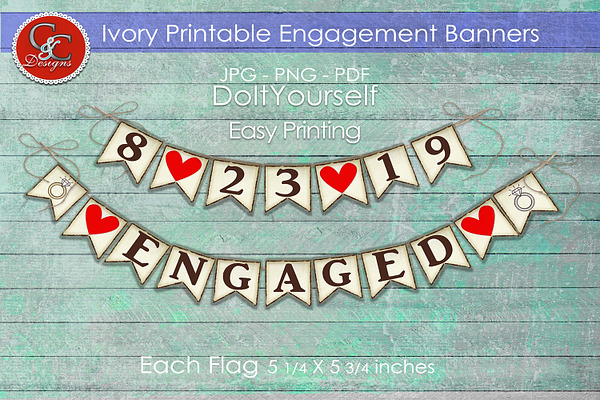 Ivory Engagement Banners