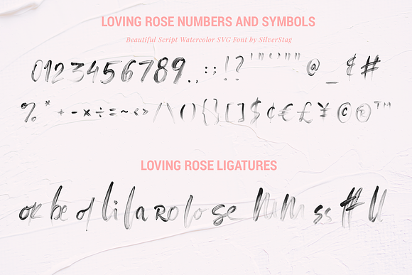 Loving Rose SVG Watercolor Font in Love Fonts - product preview 9