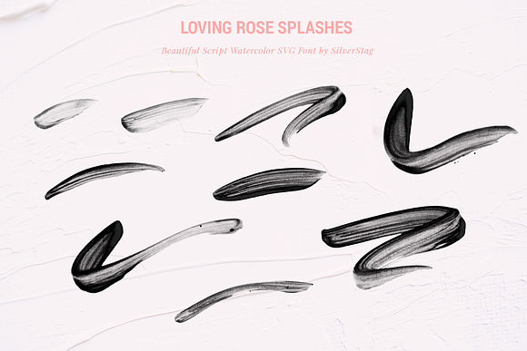 Loving Rose SVG Watercolor Font in Love Fonts - product preview 10