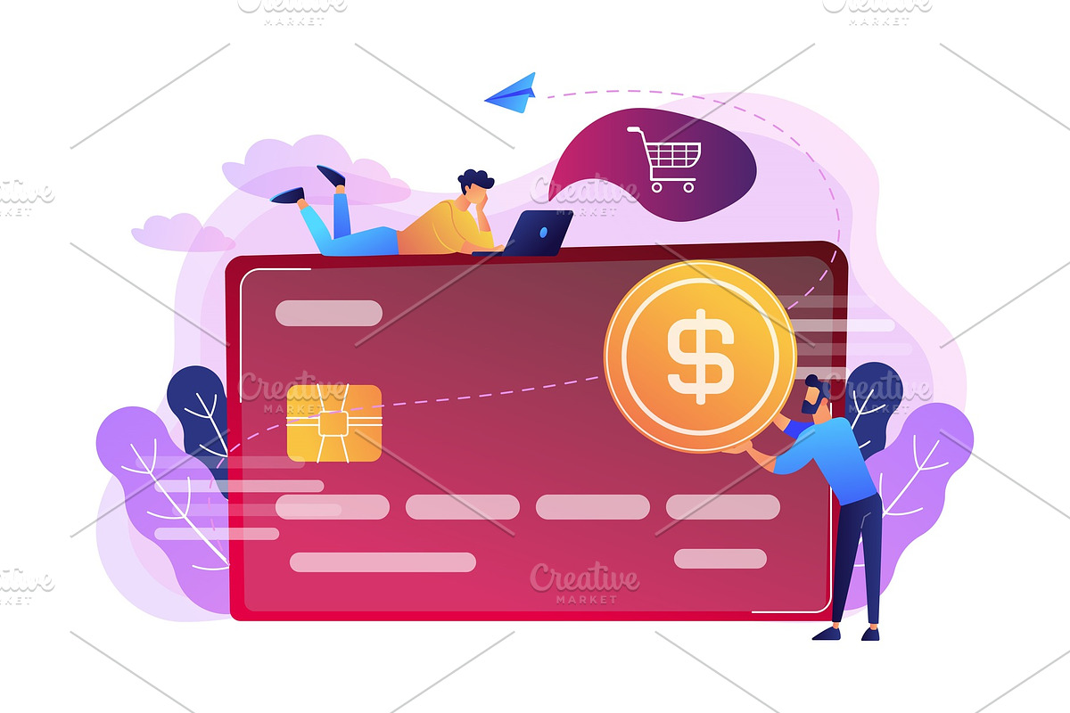 Credit card concept vector in Illustrations - product preview 8