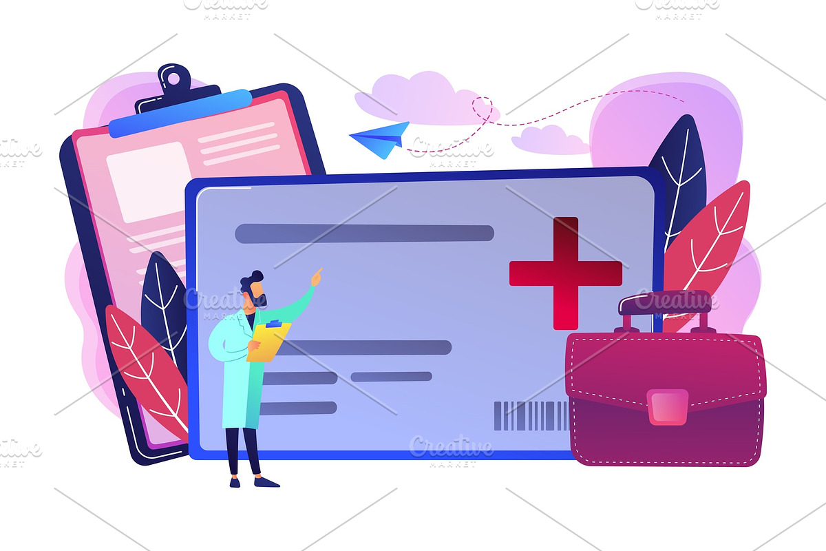 Healthcare smart card concept vector in Illustrations - product preview 8