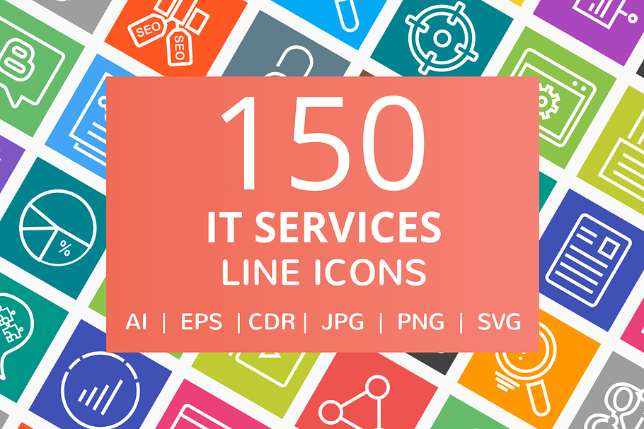 150 IT Services Line Icons