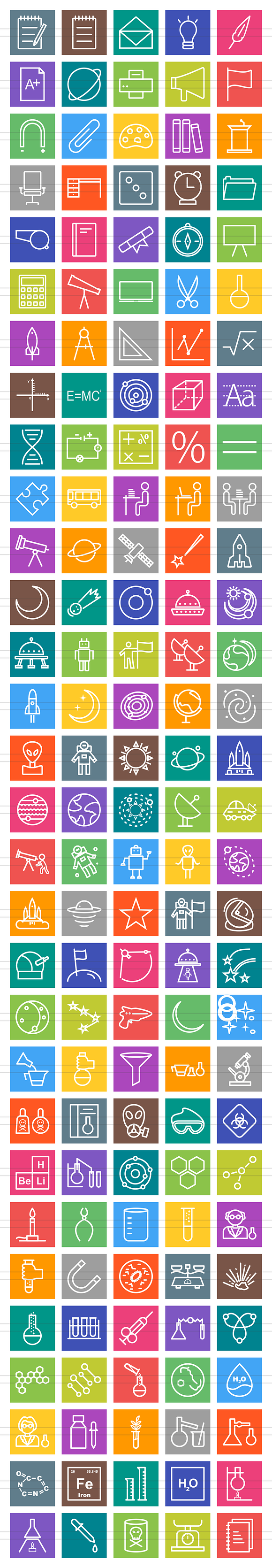 150 Science Line Icons in Graphics - product preview 1