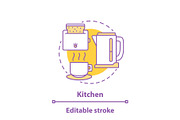 Kitchen appliances concept icon