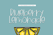 Blueberry Lemonade- Handwritten Font