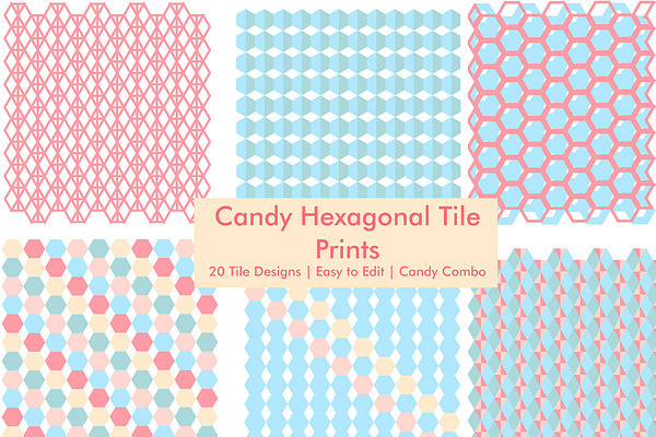 Pastel Hexagon - Tiles & Patterns