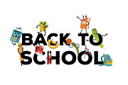 Back to school flat banner