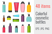 48 colorful cosmetic bottles
