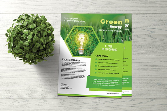 Green Energy Flyer - V844 in Flyer Templates - product preview 3