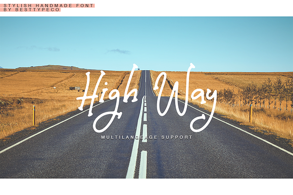 High Way in Script Fonts - product preview 8