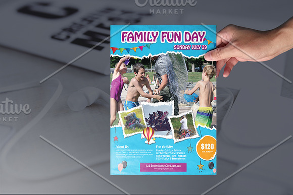 Family Fun Day Flyer V845 in Flyer Templates - product preview 1